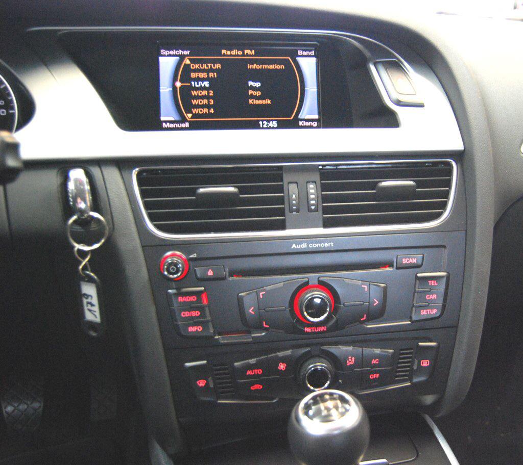 Audi A4 B8 2008er mit Concert Radio